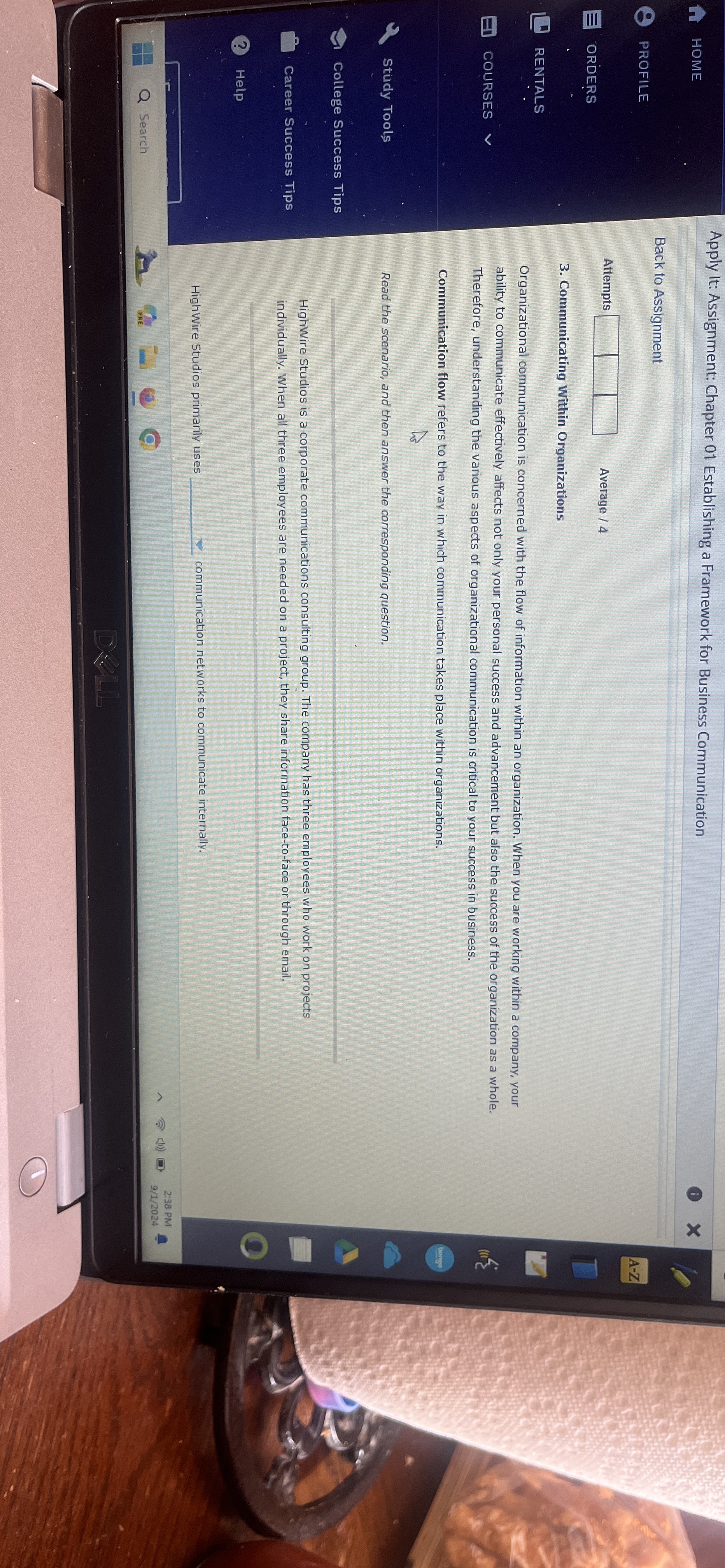  HOME Apply It: Assignment: Chapter 01 Establishing a Framework for Business