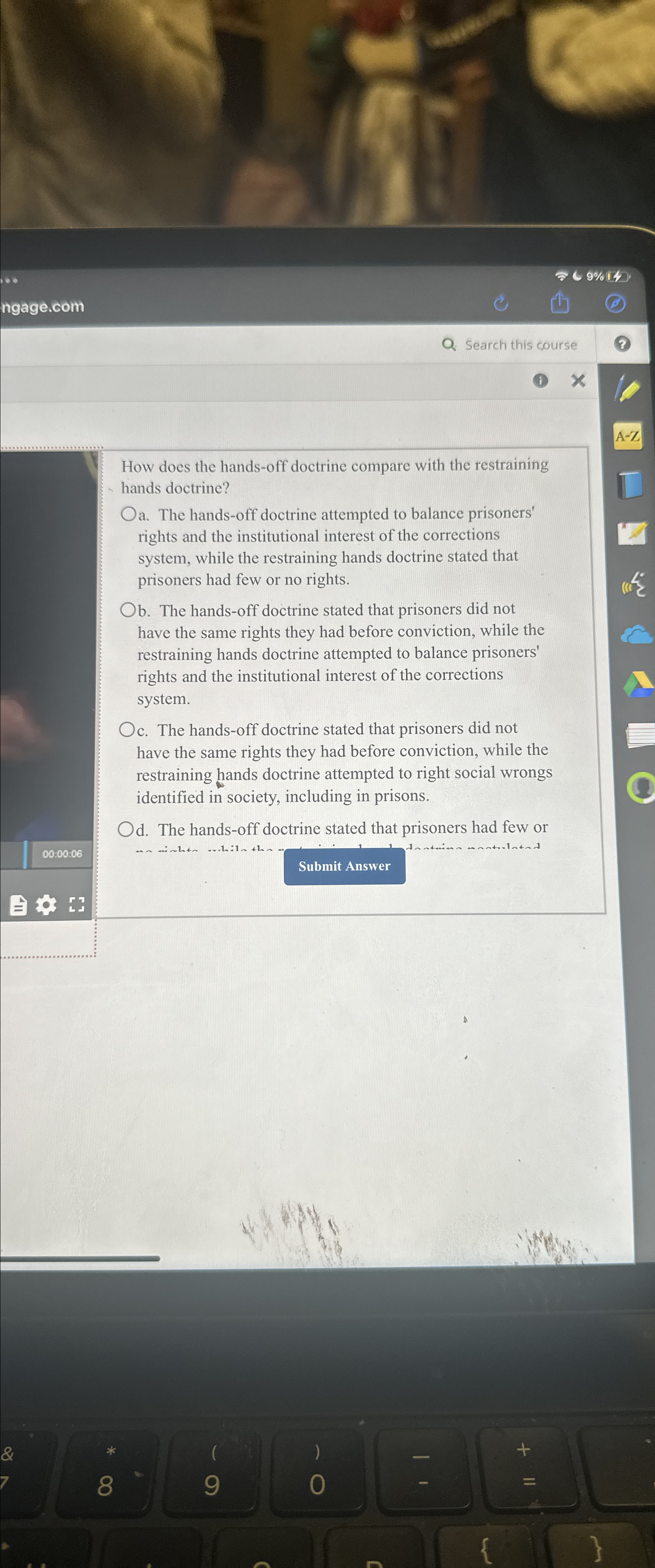  ngage.com Search this course How does the hands-off doctrine compare with