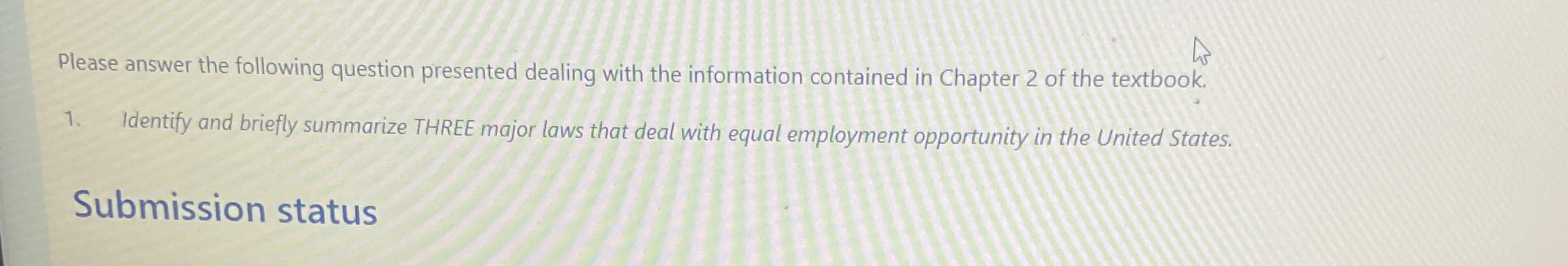  Please answer the following question presented dealing with the information contained