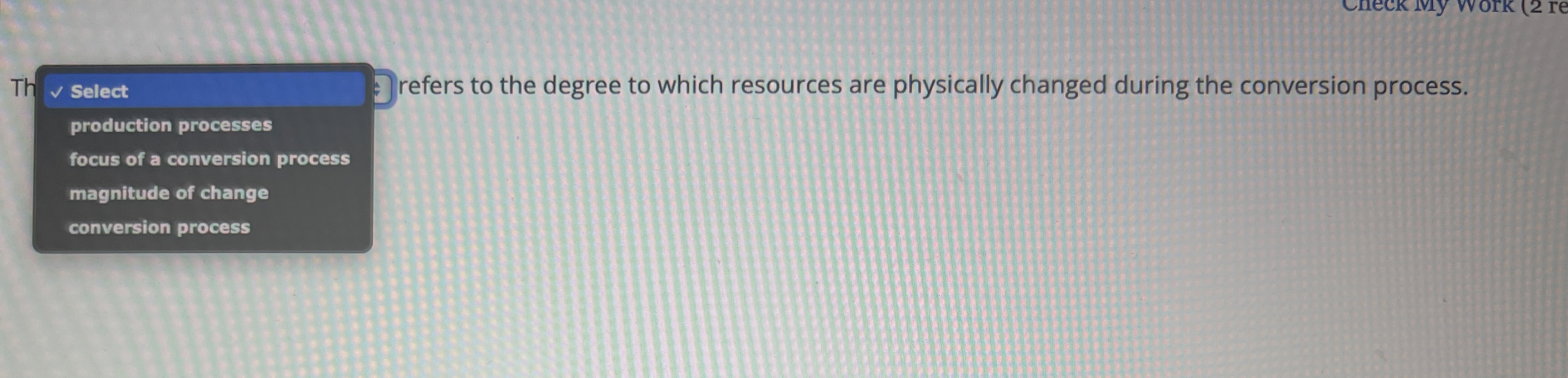  Th Select refers to the degree to which resources are physically