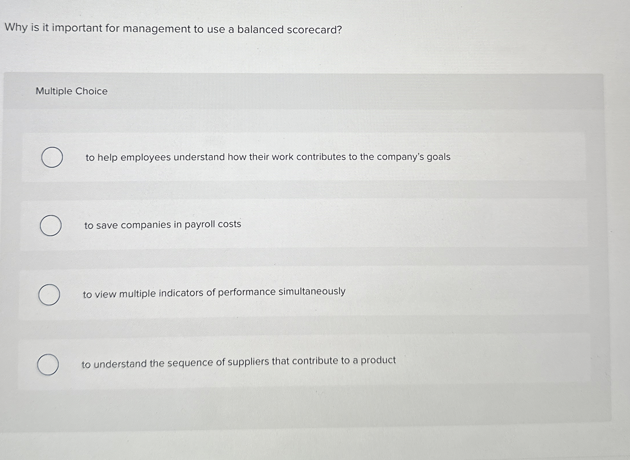  Why is it important for management to use a balanced scorecard?