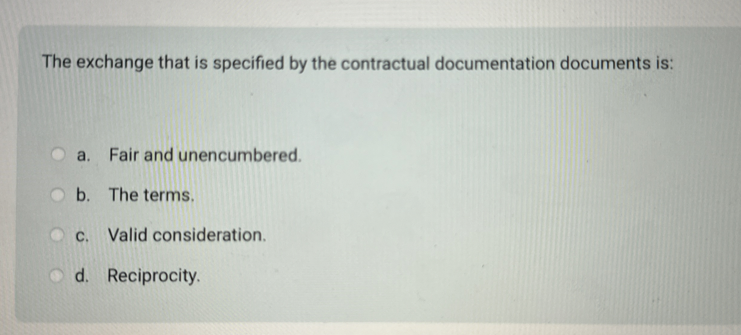  The exchange that is specified by the contractual documentation documents is: