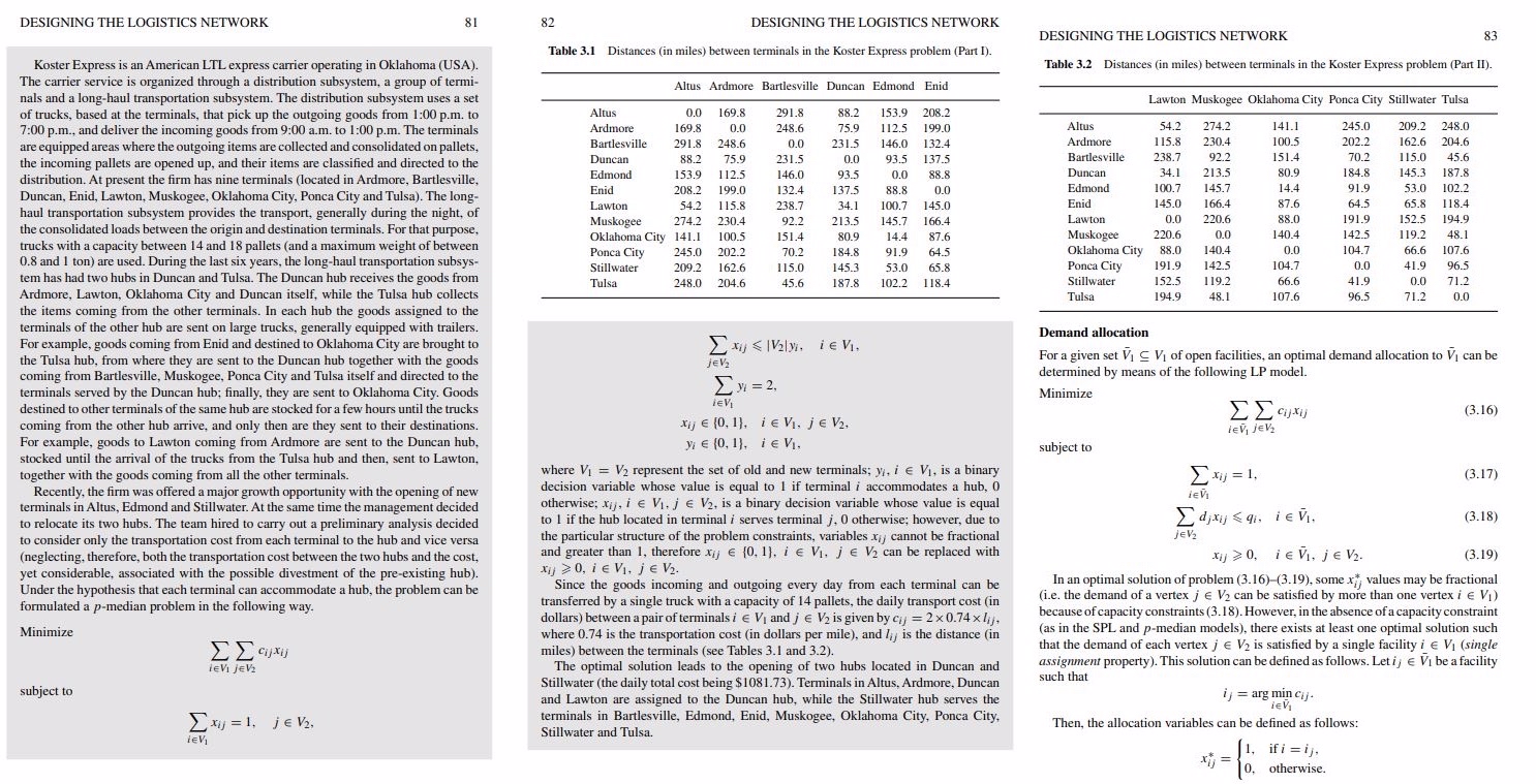  Note that this problem is formulated as a p-median problem. this