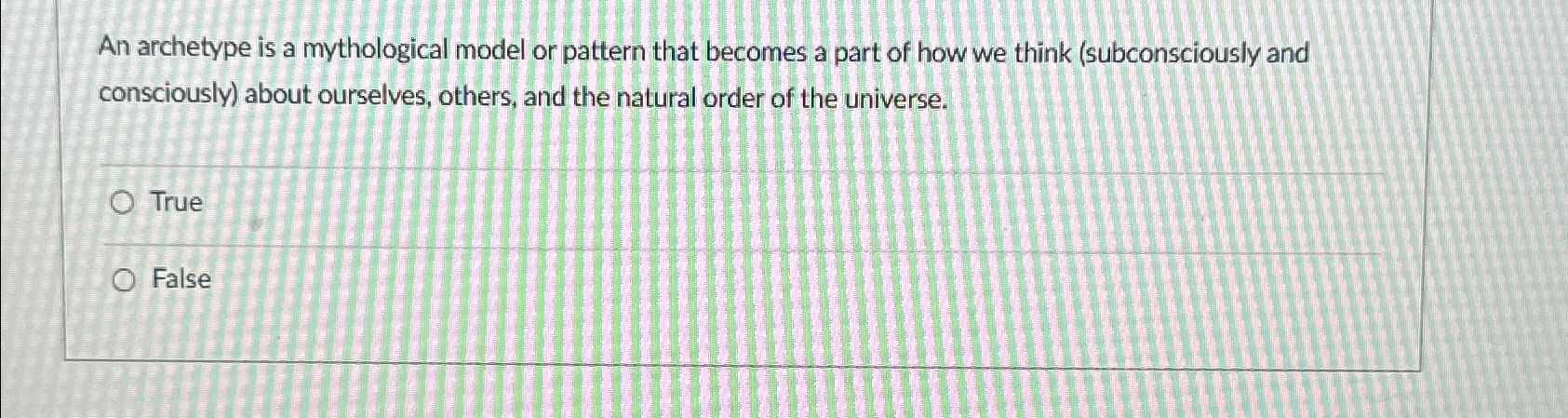  An archetype is a mythological model or pattern that becomes a