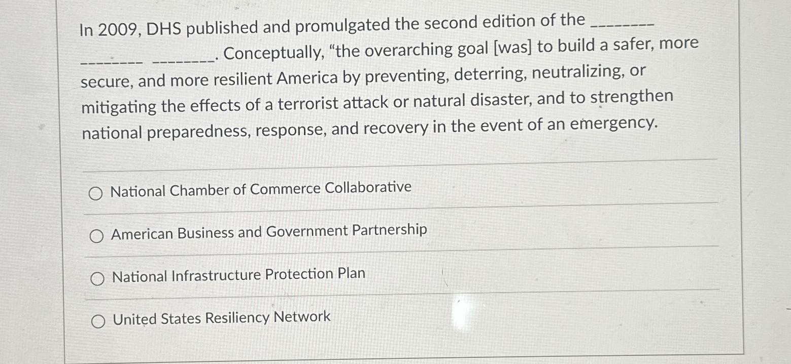  In 2009, DHS published and promulgated the second edition of the