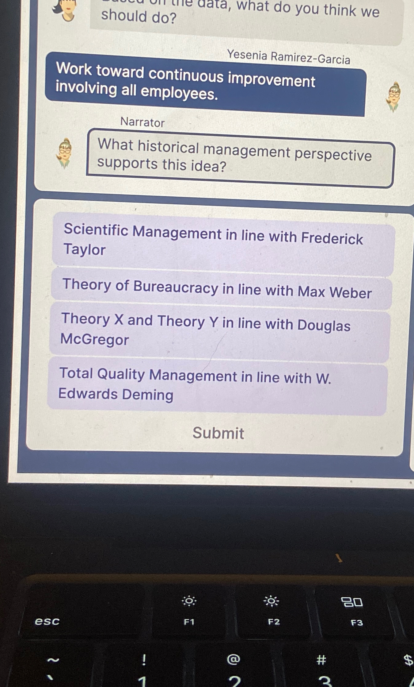  should do? data, what do you think we Yesenia Ramirez-Garcia Work