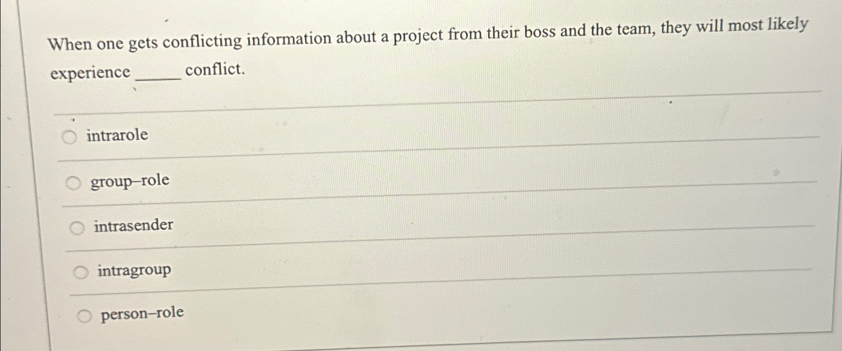  When one gets conflicting information about a project from their boss