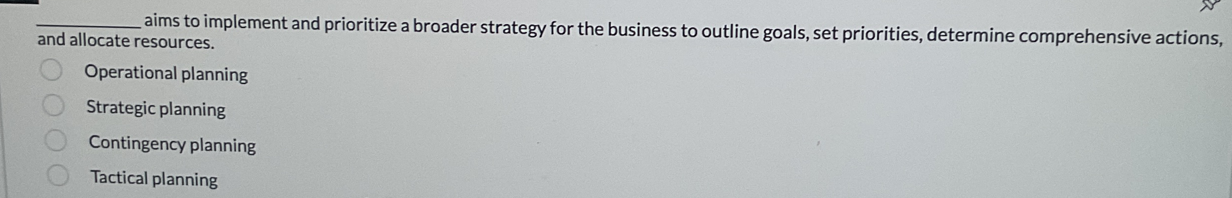  q, aims to implement and prioritize a broader strategy for the