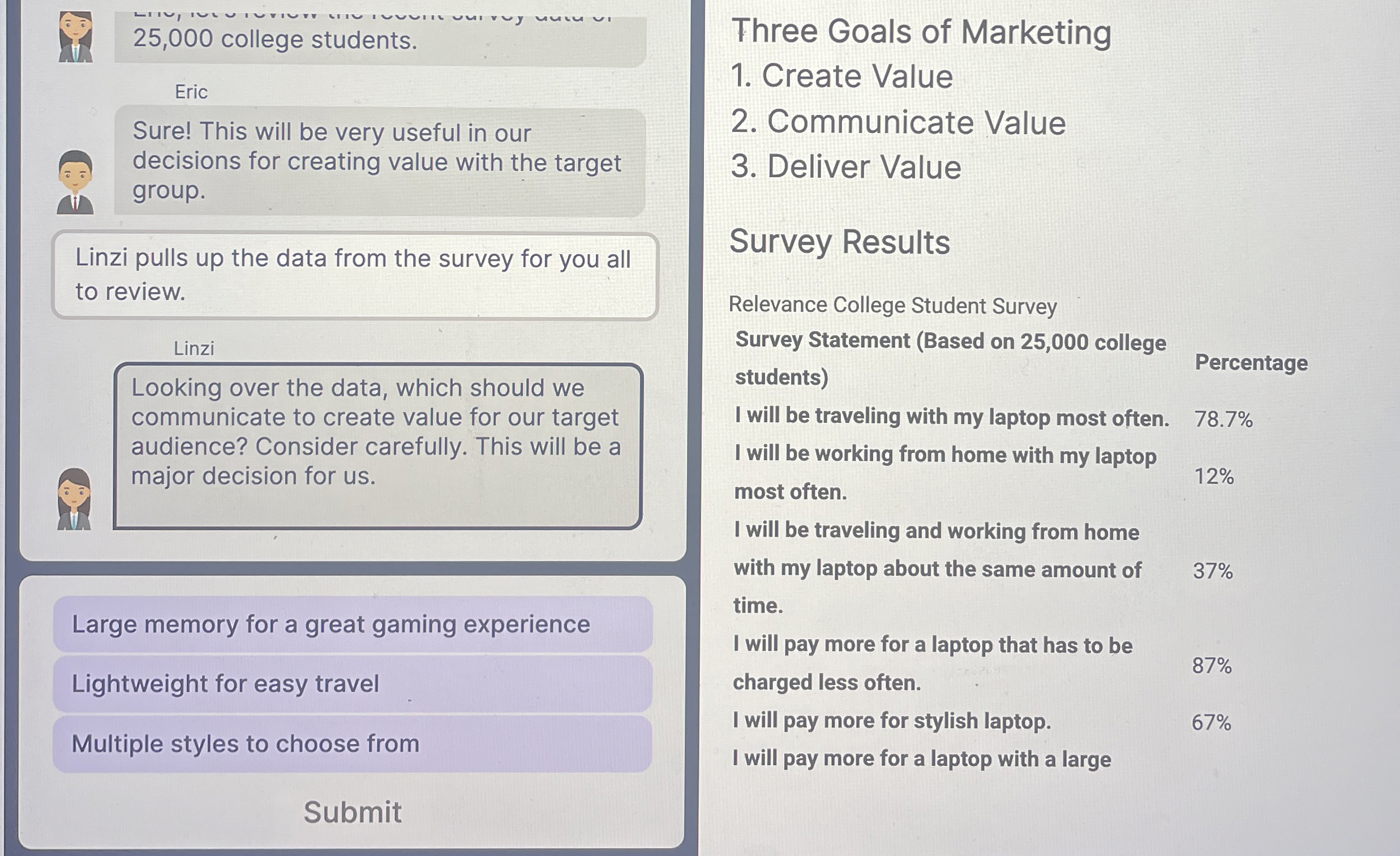  25,000 college students. Eric Sure! This will be very useful in