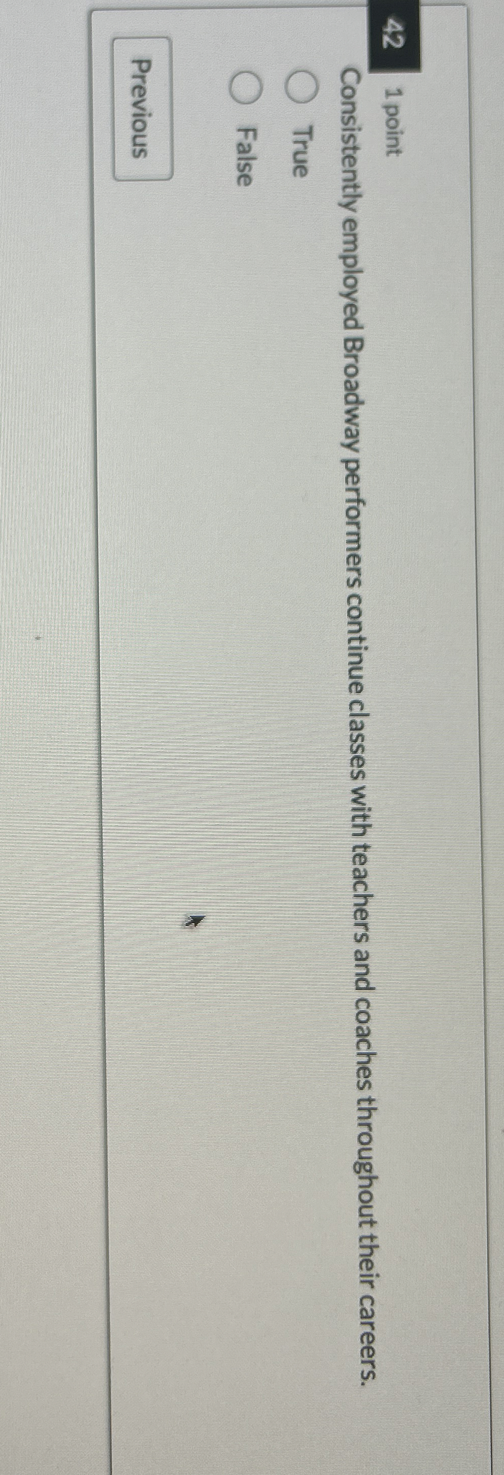  421 point Consistently employed Broadway performers continue classes with teachers and