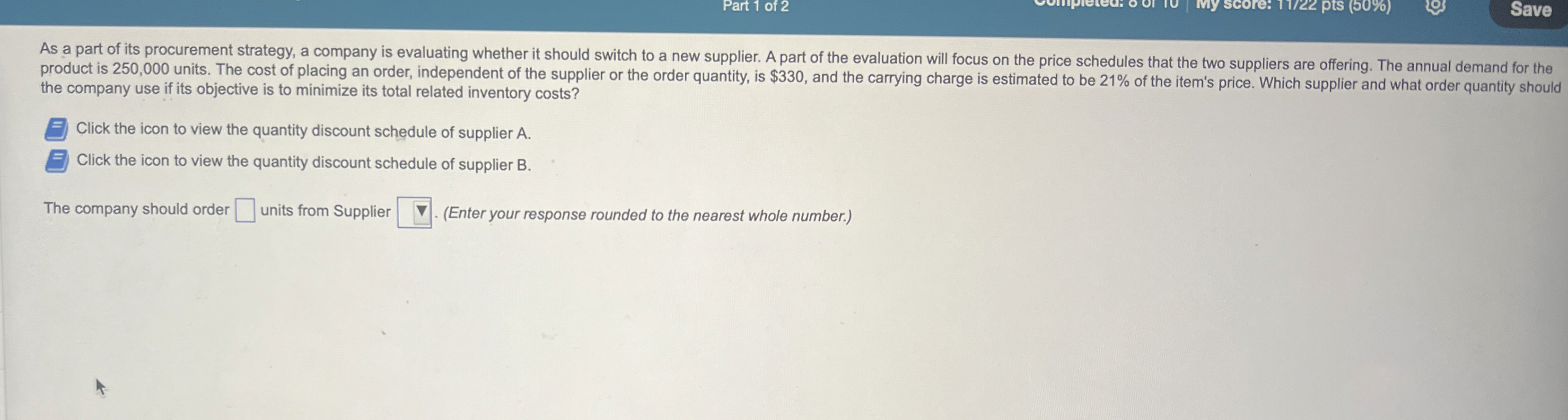  When you need to buy more capacity, how much do you
