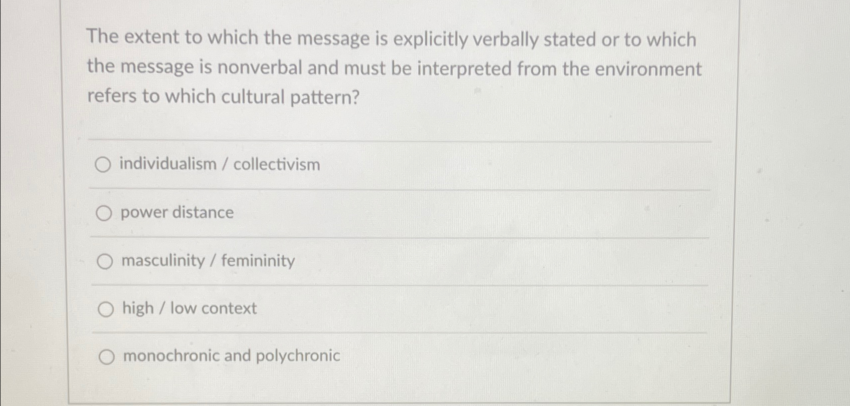  The extent to which the message is explicitly verbally stated or