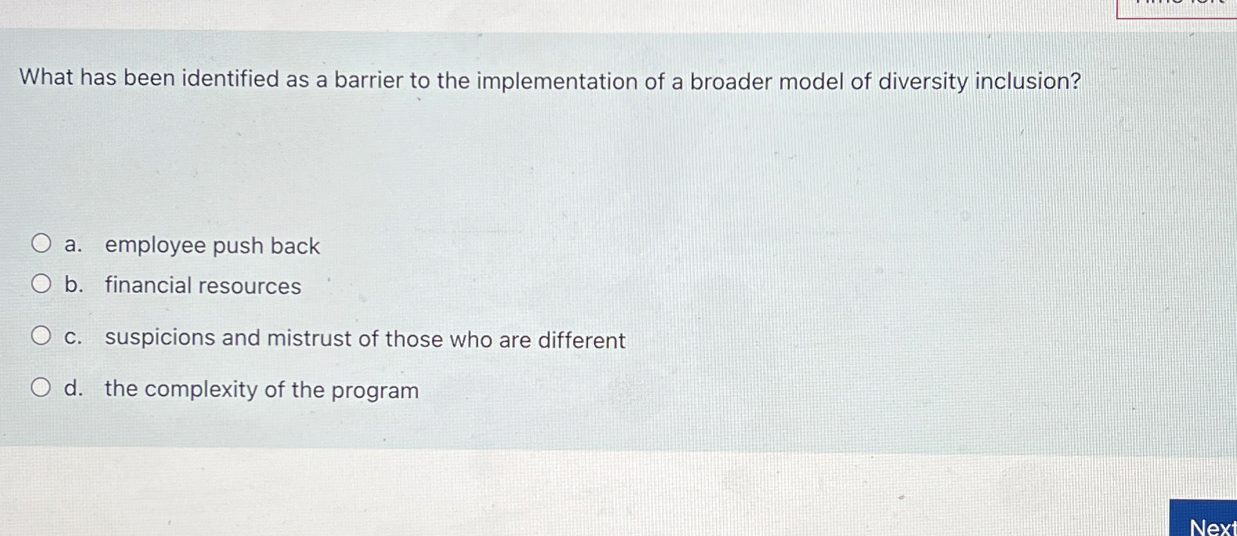  What has been identified as a barrier to the implementation of
