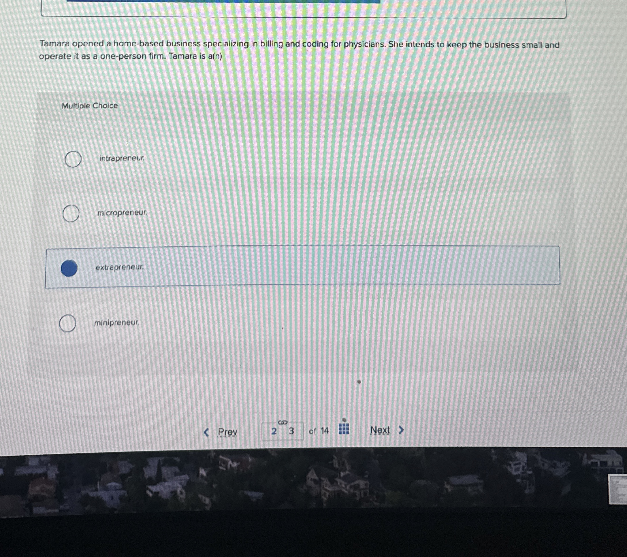  Tamara opened a home-based business specializing in billing and coding for
