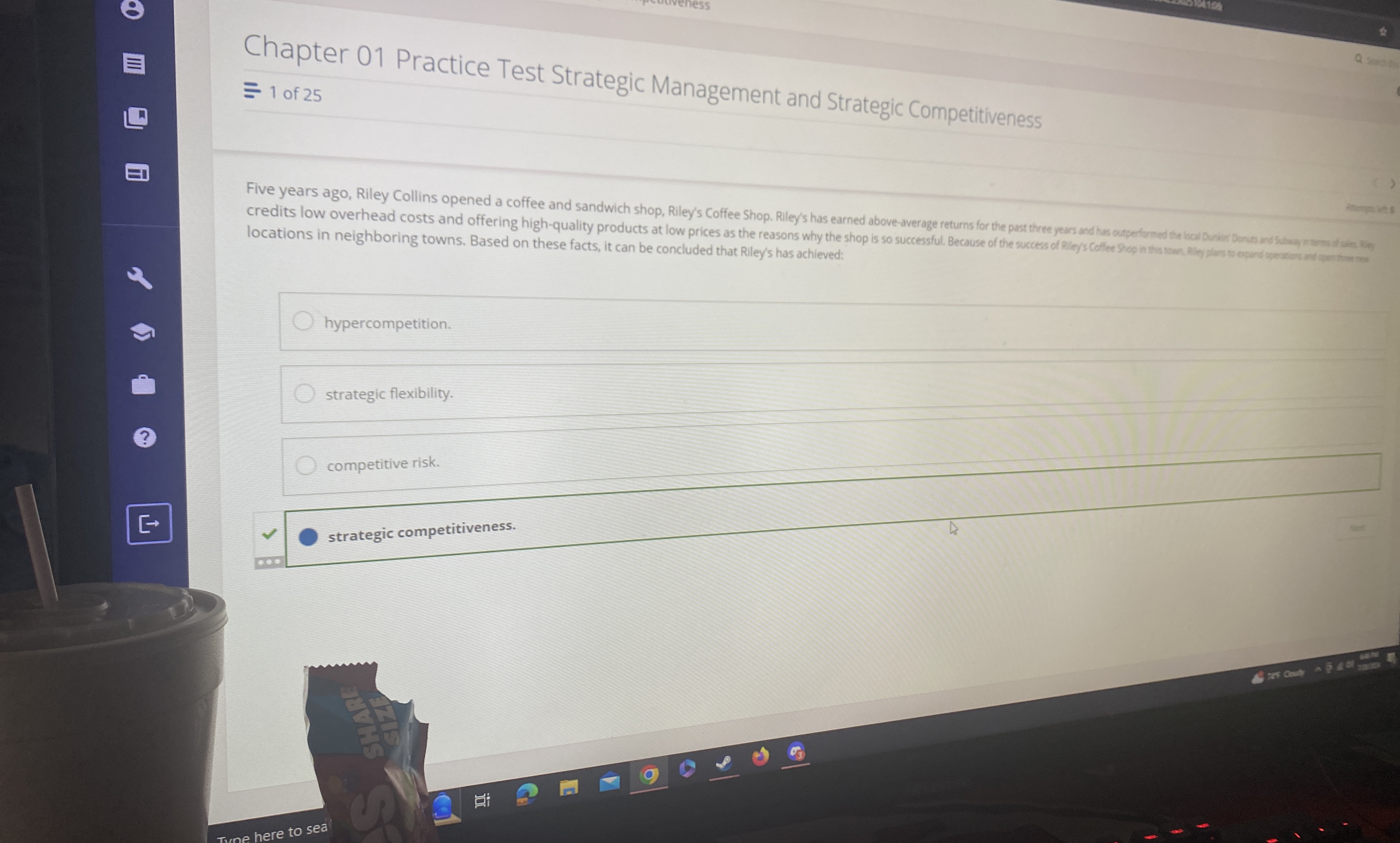 Chapter 01 Practice Test Strategic Management and Strategic Competitiveness 1 of