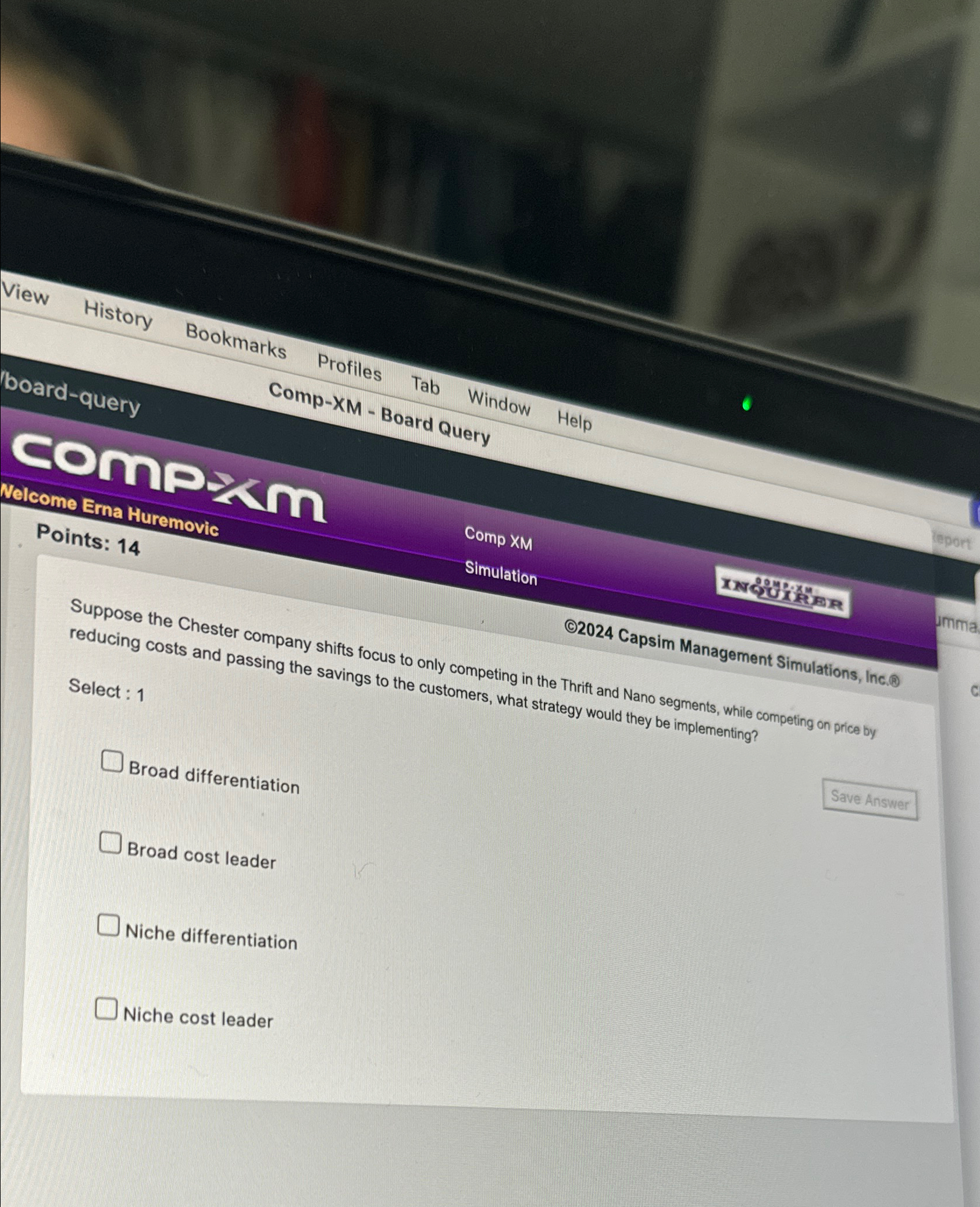  History Bookmarks Profiles Tab Comp-XM - Bab Window Help board-query na