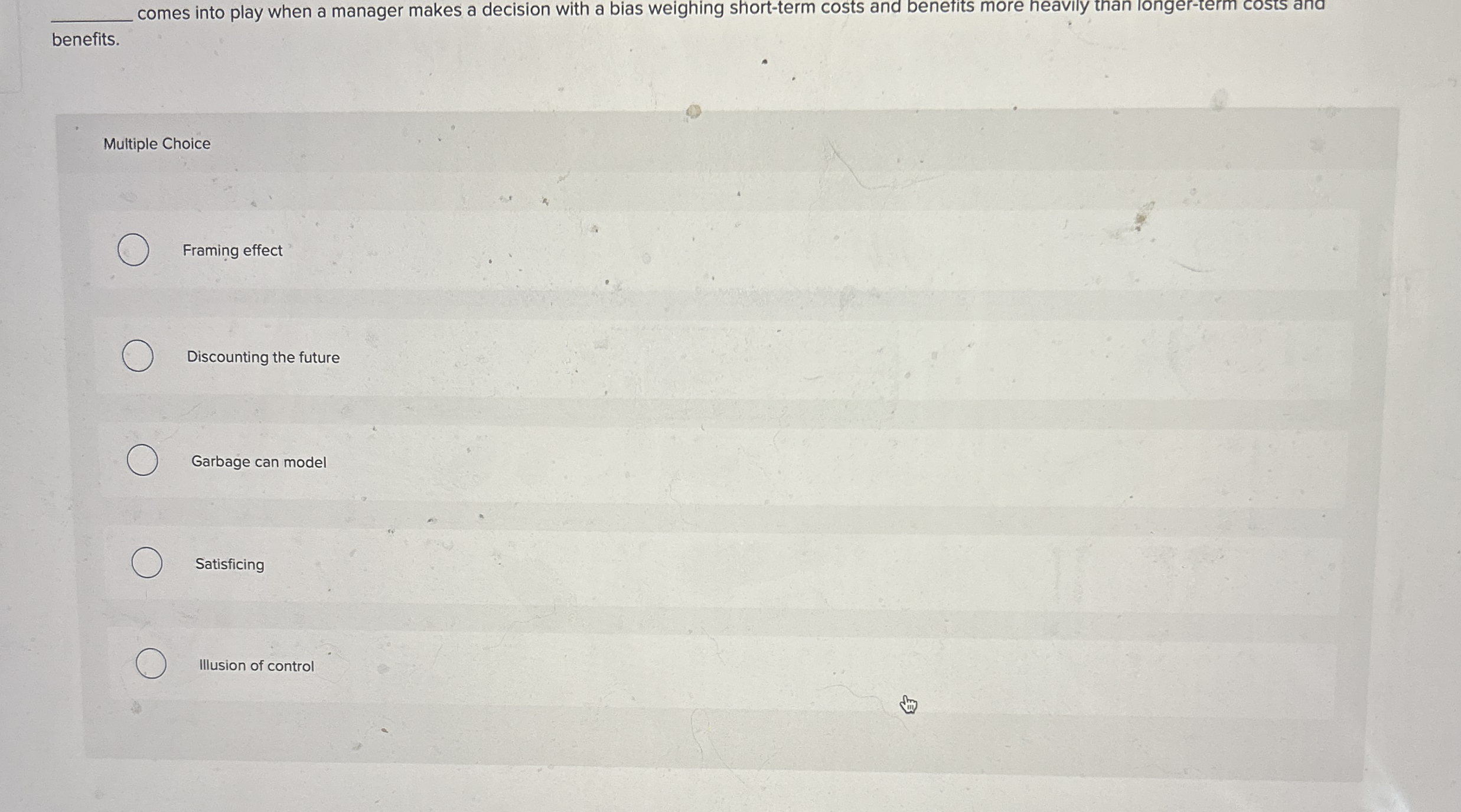  comes into play when a manager makes a decision with a