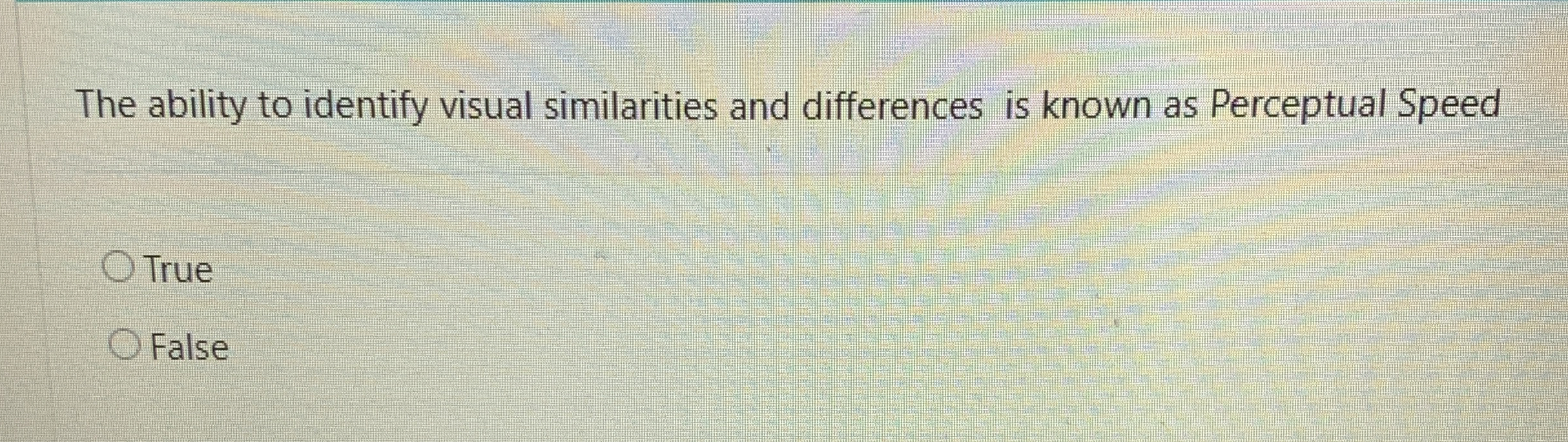  The ability to identify visual similarities and differences is known as