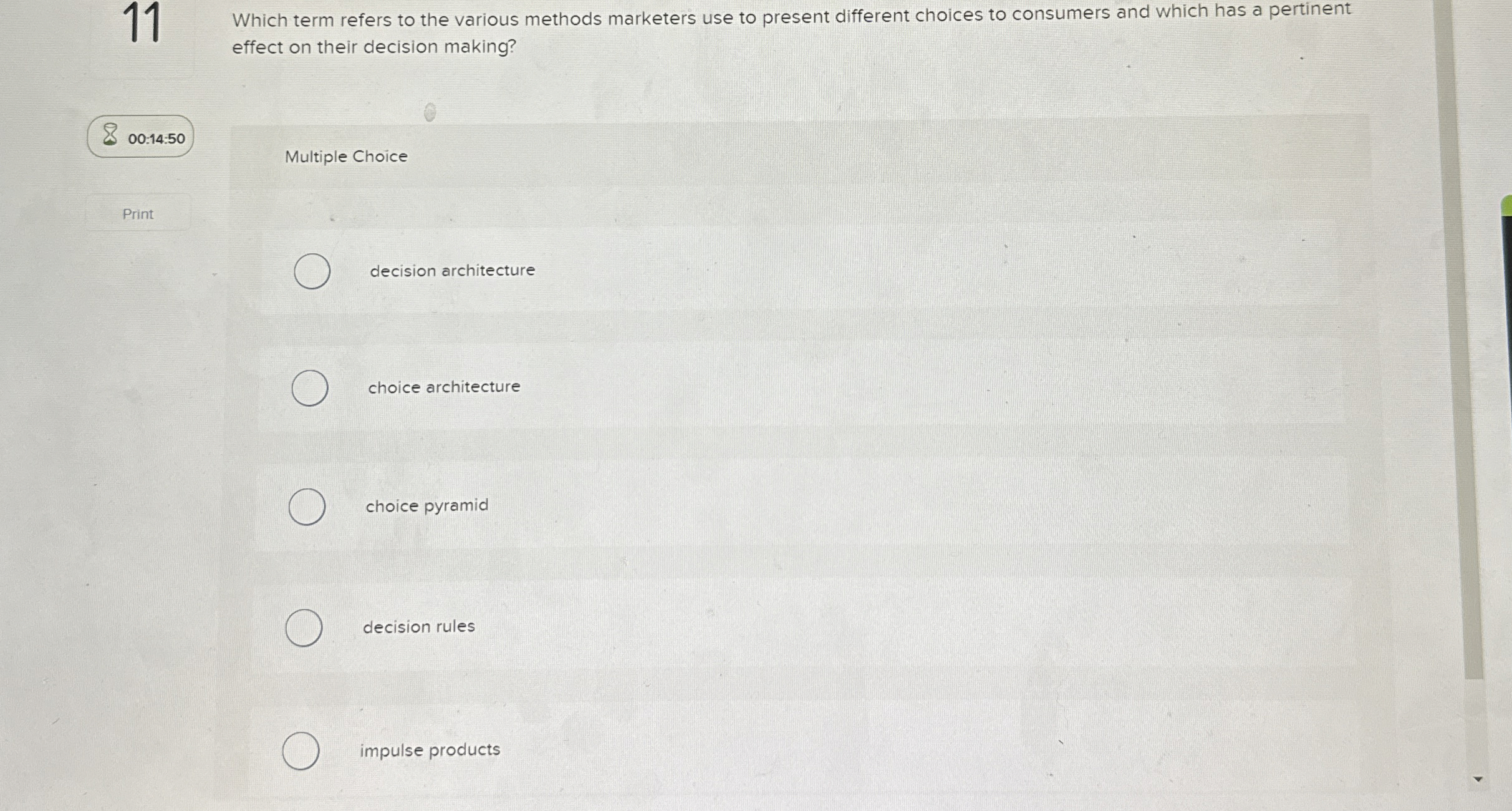  Which term refers to the various methods marketers use to present