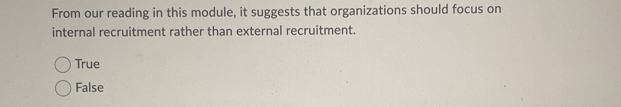  From our reading in this module, it suggests that organizations should