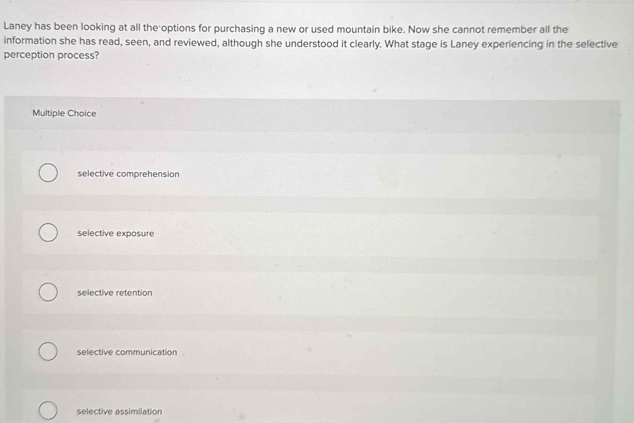  Laney has been looking at all the'options for purchasing a new