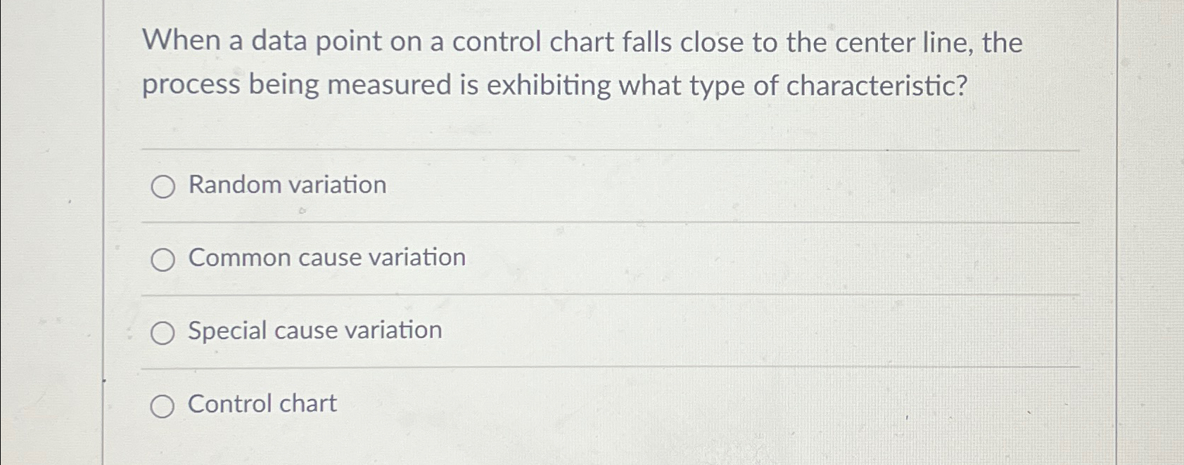  When a data point on a control chart falls close to