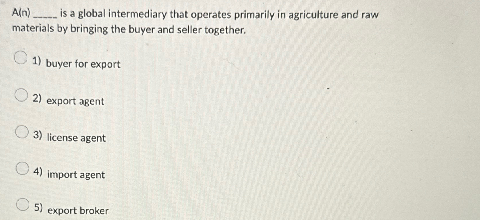  A(n)q, is a global intermediary that operates primarily in agriculture and