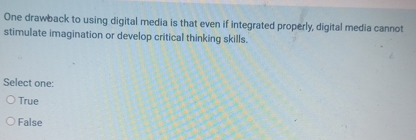  One drawback to using digital media is that even if integrated