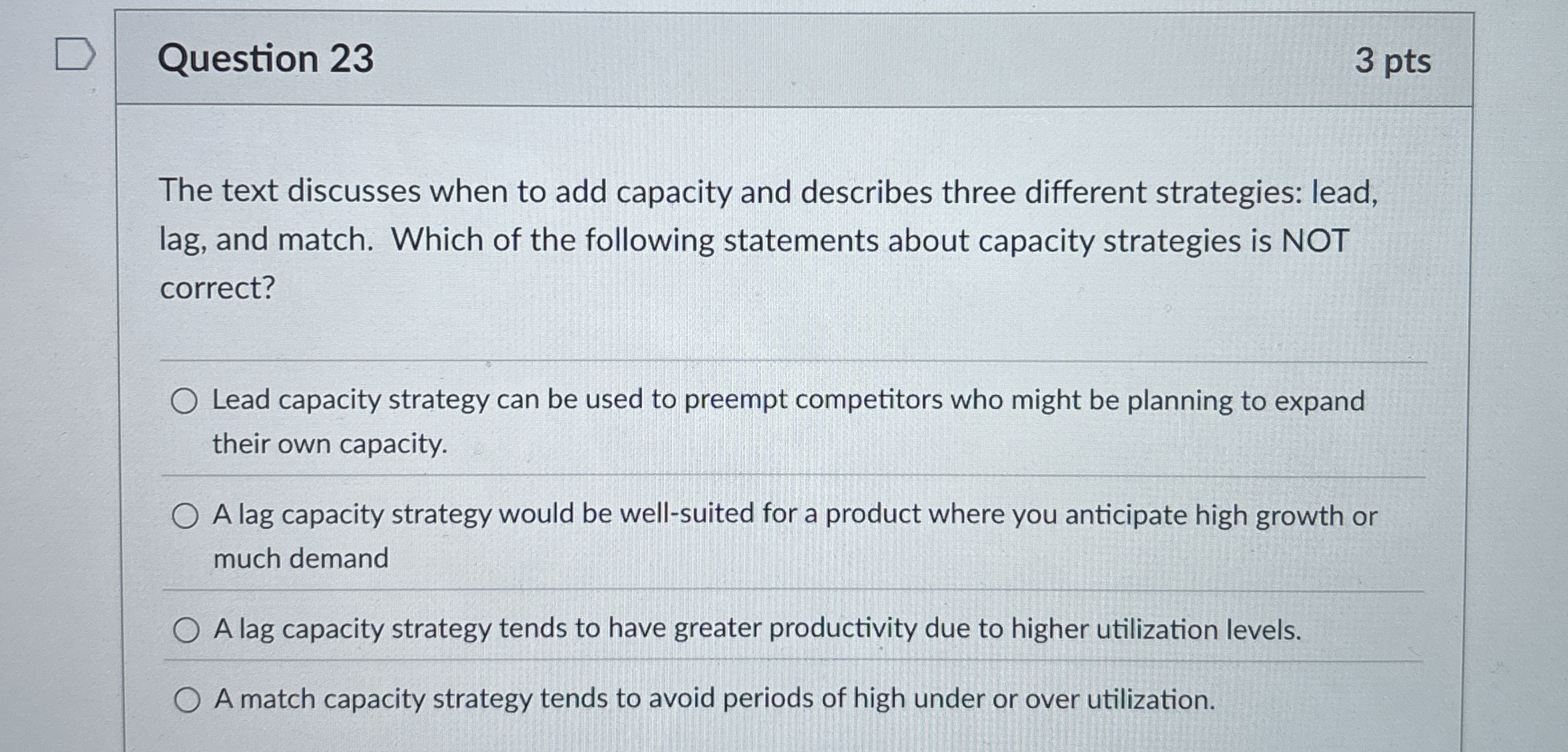  Question 23 The text discusses when to add capacity and describes
