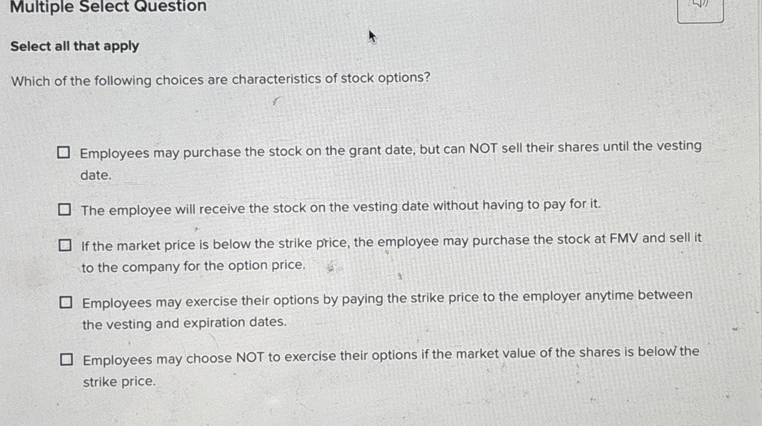  Multiple Select Question Select all that apply Which of the following
