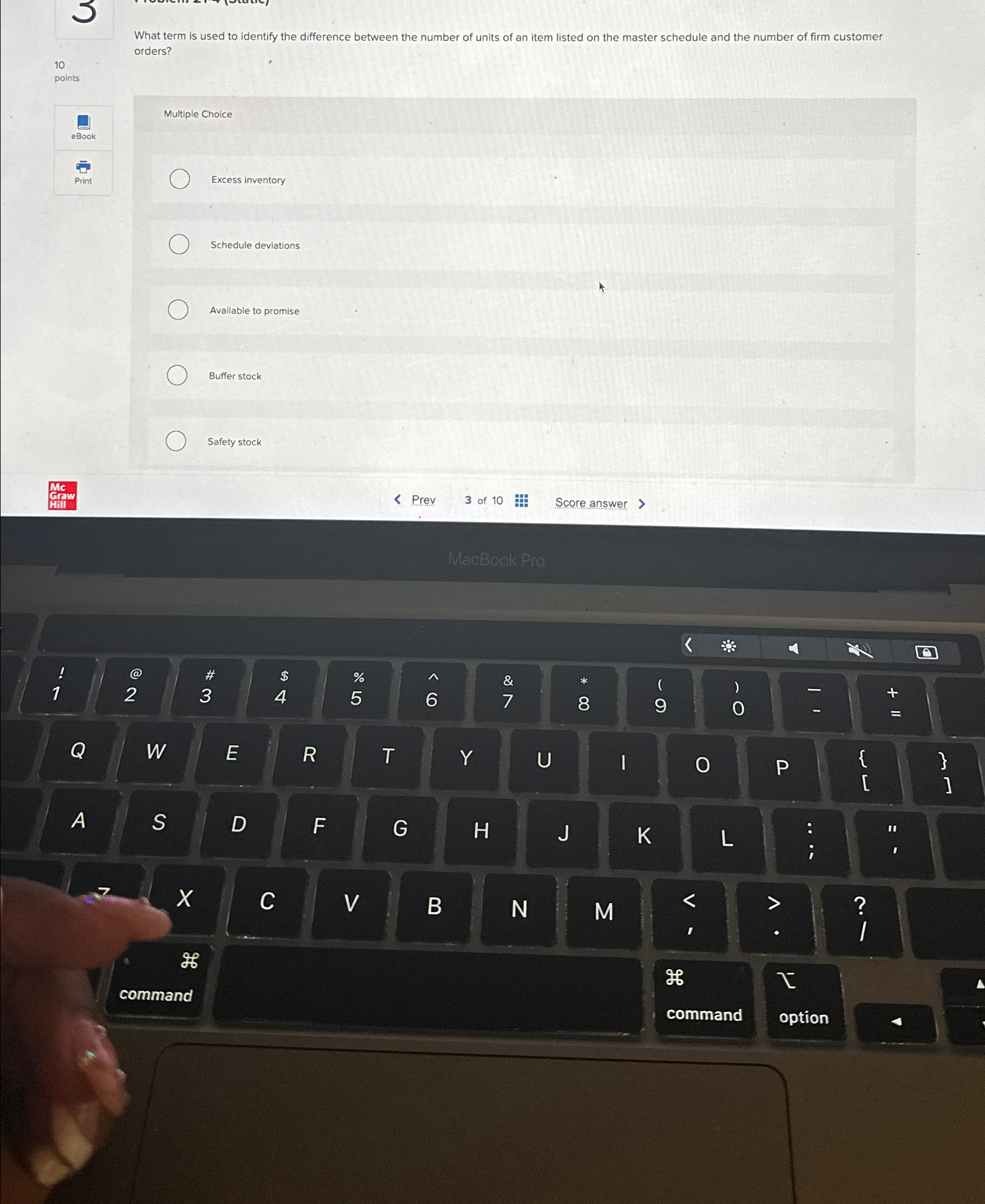  What term is used to identify the difference between the number