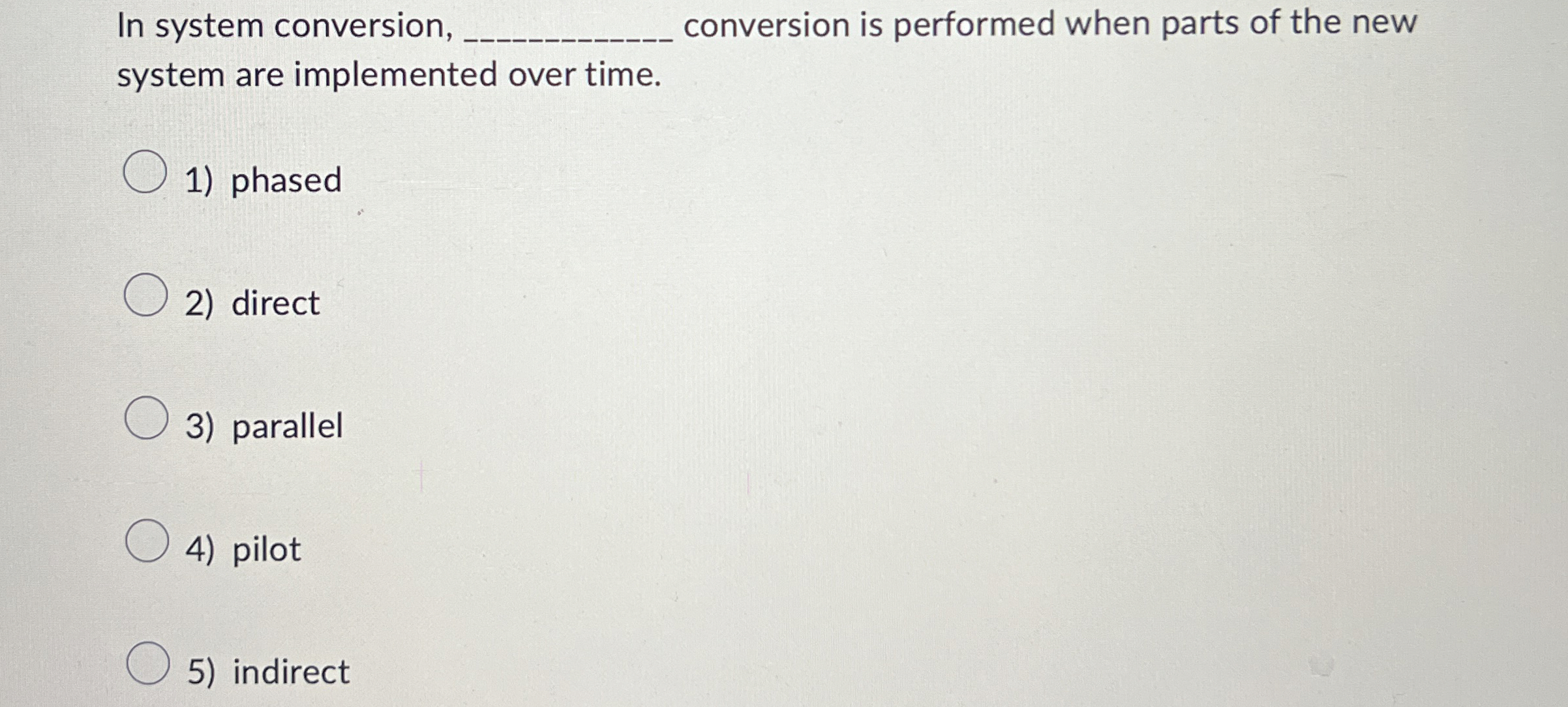  In system conversion, q, conversion is performed when parts of the