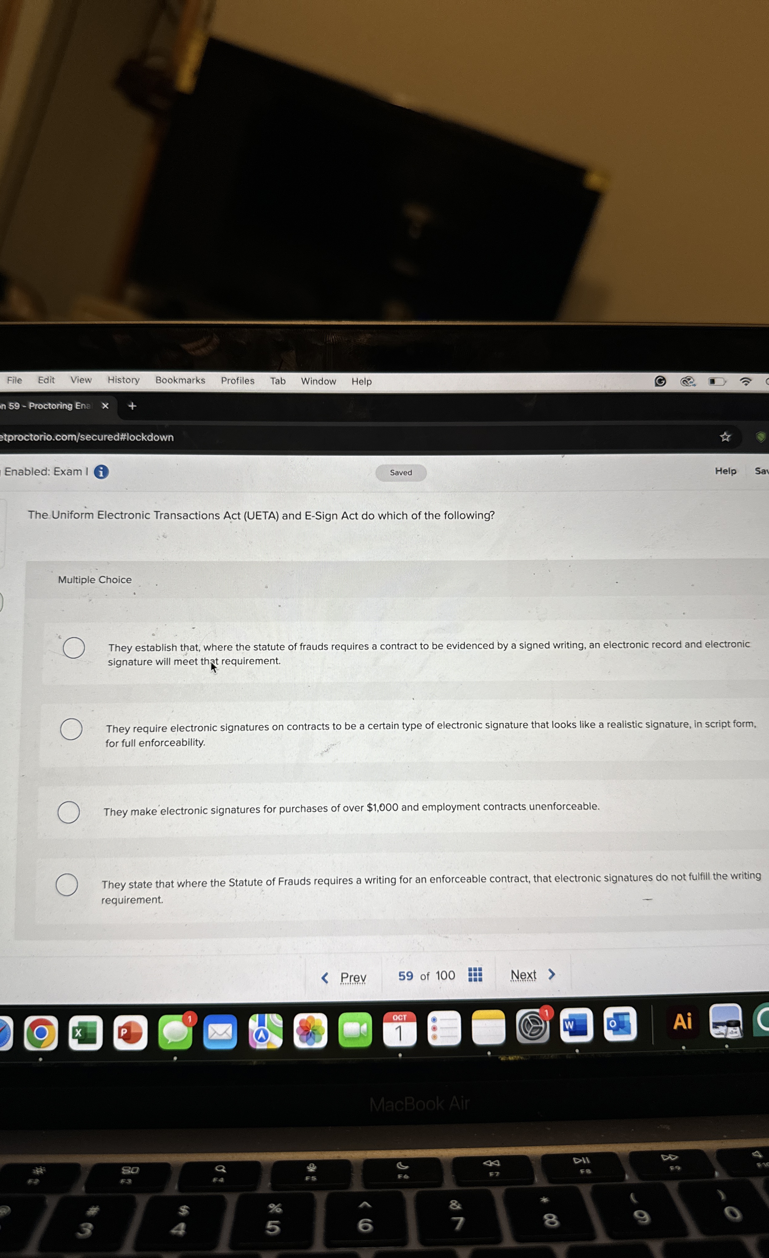  The Uniform Electronic Transactions Act (UETA) and E-Sign Act do which