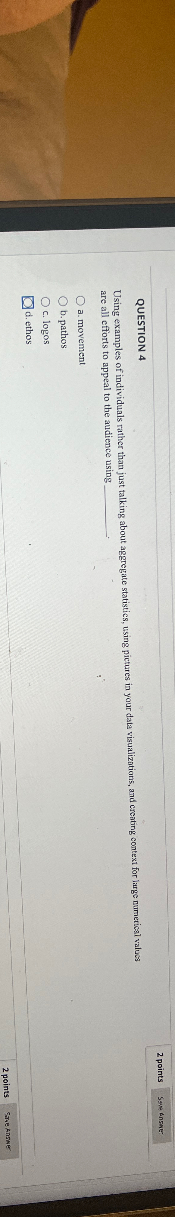  Using examples of individuals rather than just talking about aggregate statistics,