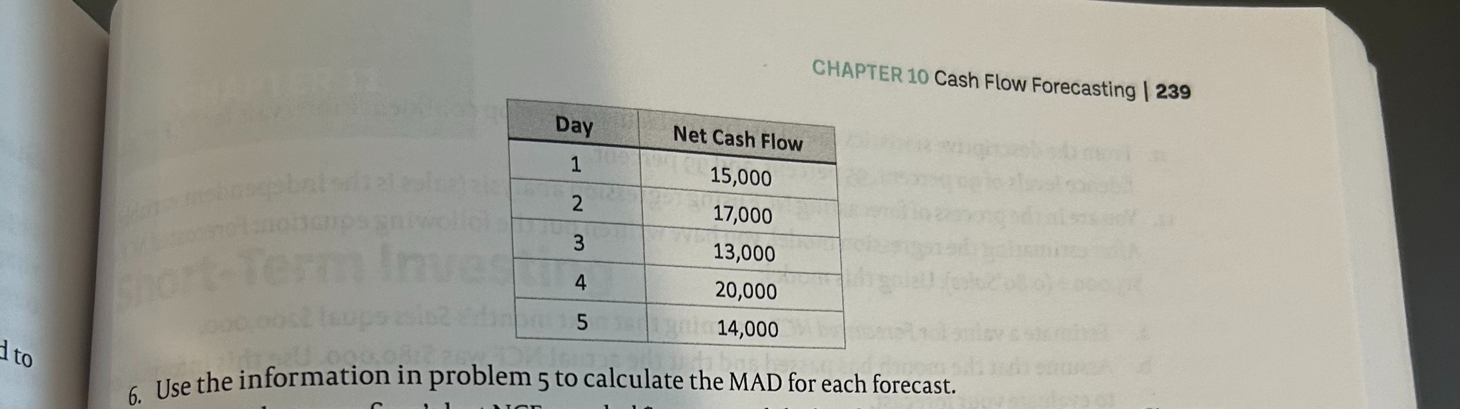  I need problem 6 solved 5.Use the information in the following