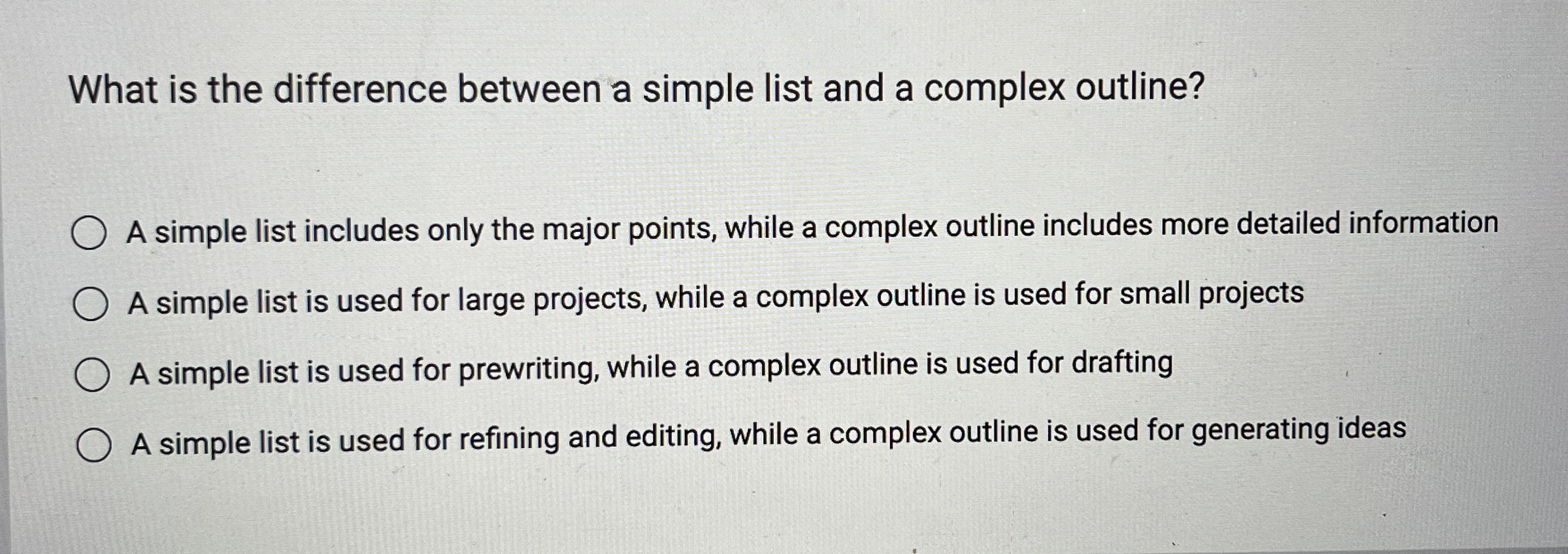  What is the difference between a simple list and a complex