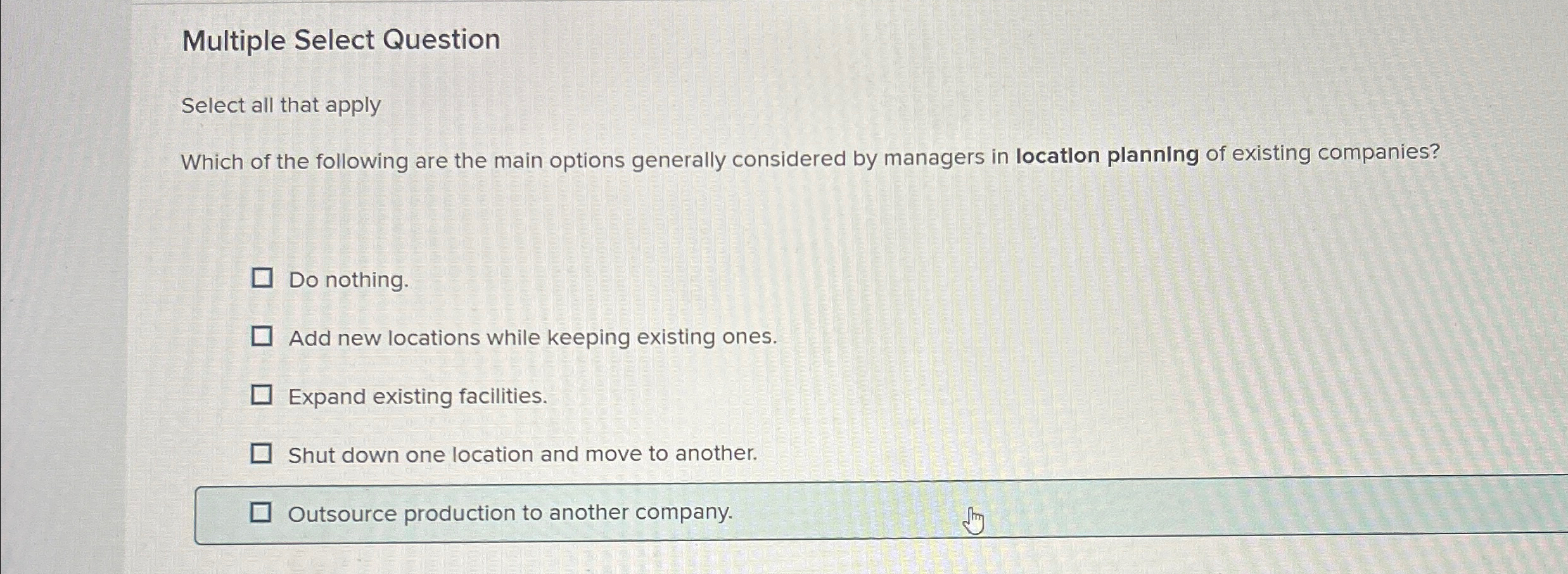  Multiple Select Question Select all that apply Which of the following