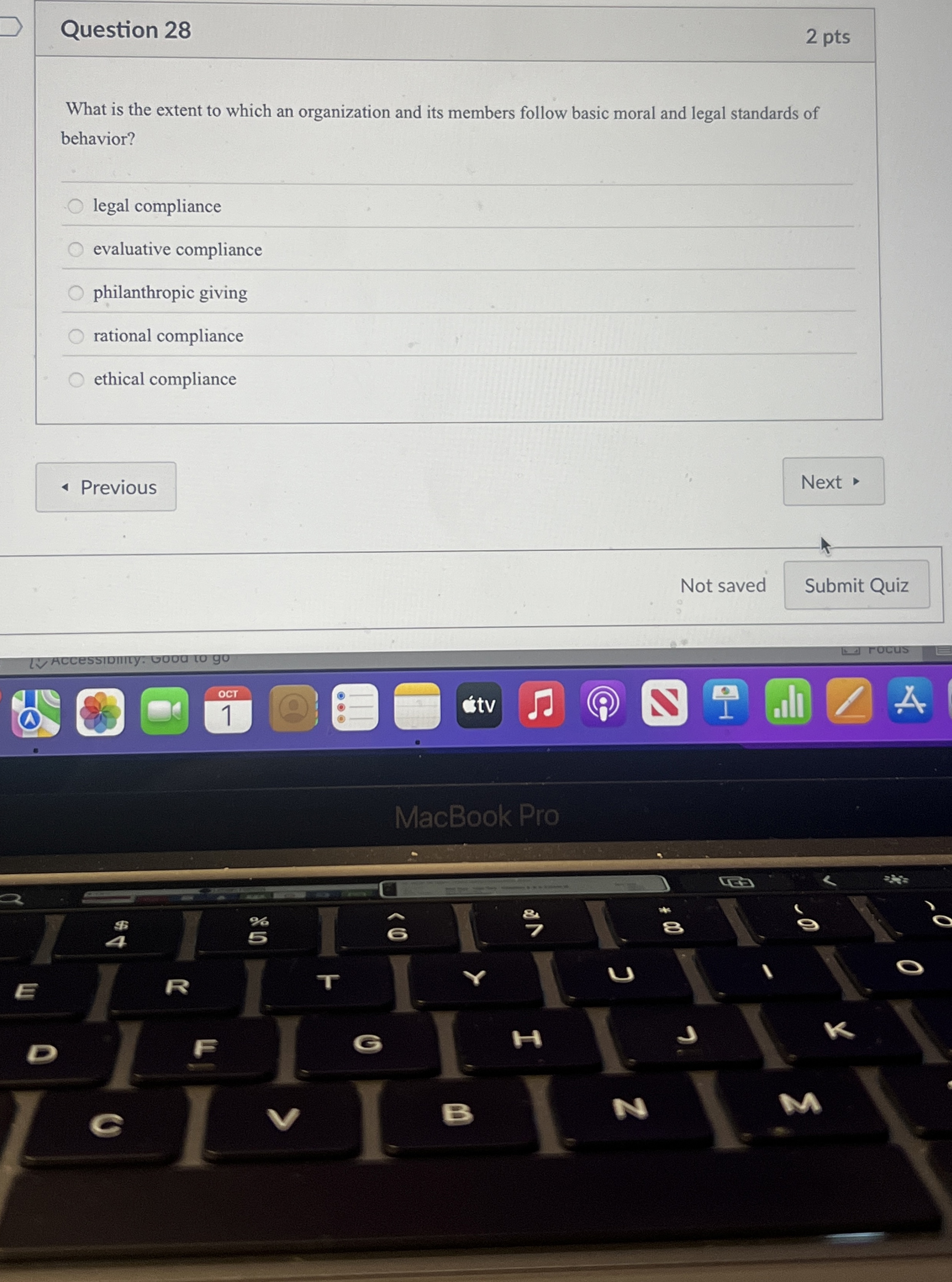  Question 28 What is the extent to which an organization and