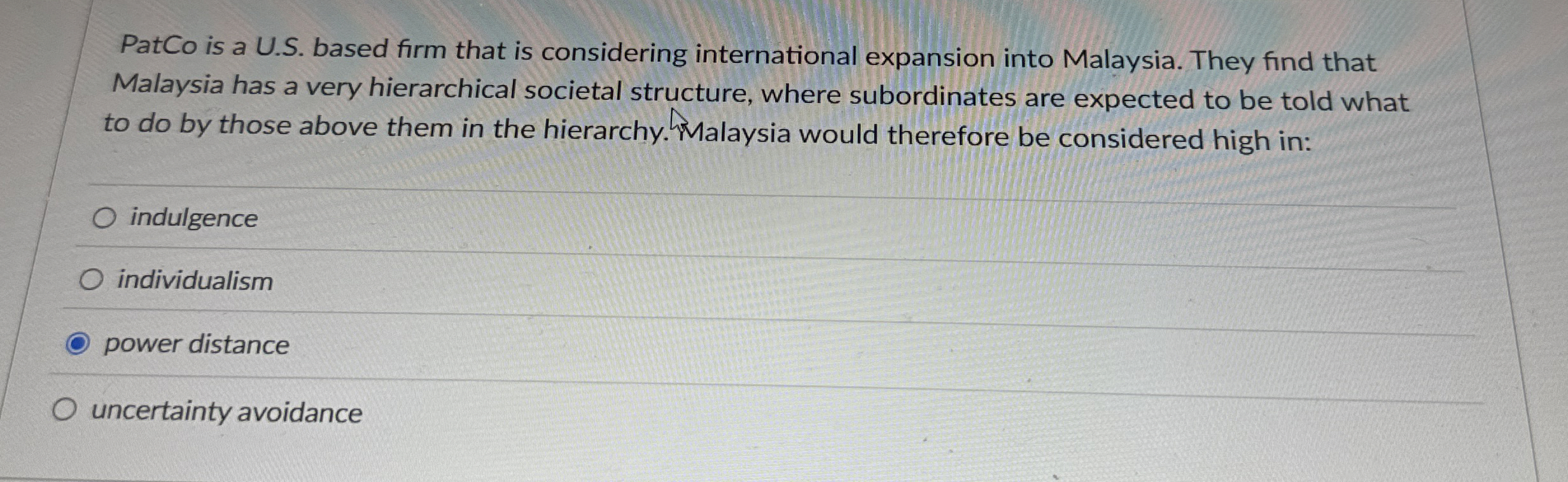  PatCo is a U.S. based firm that is considering international expansion