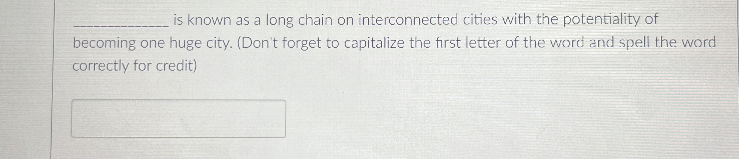  q, is known as a long chain on interconnected cities with