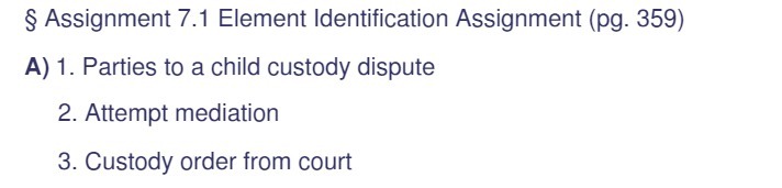  6} Assignment 7.1 Element Identification Assignment (pg. 359) A) 1. Parties