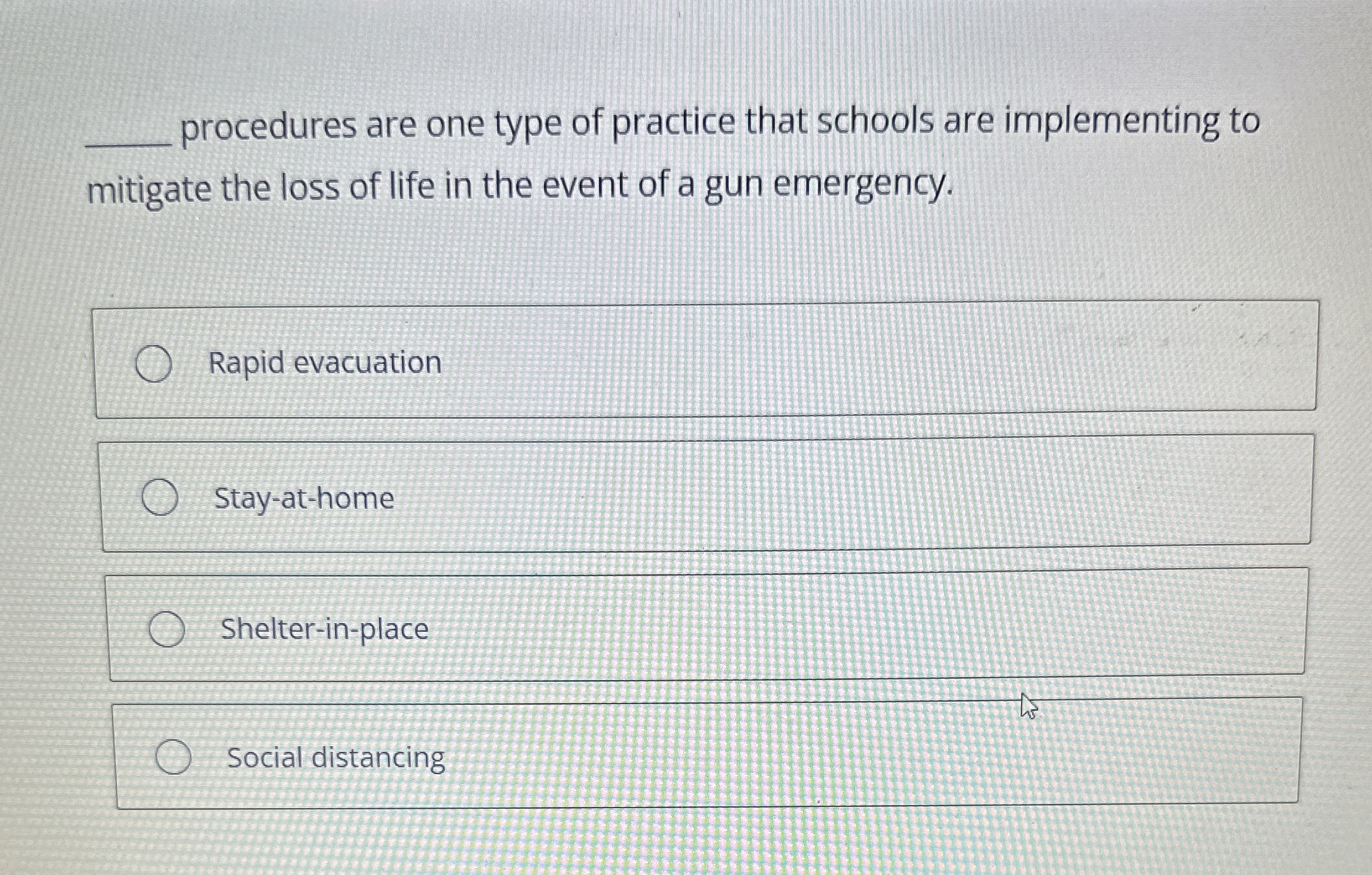  procedures are one type of practice that schools are implementing to