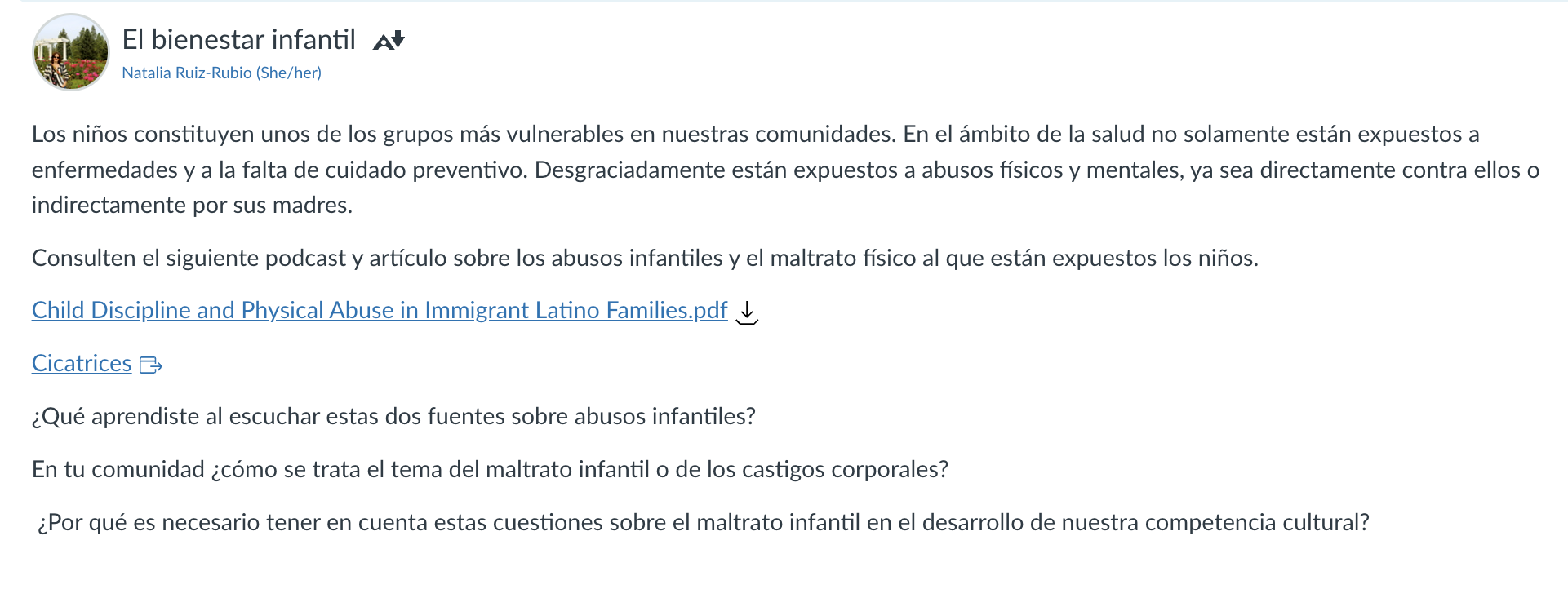 across the face, but the daughter turned her head and the mother's