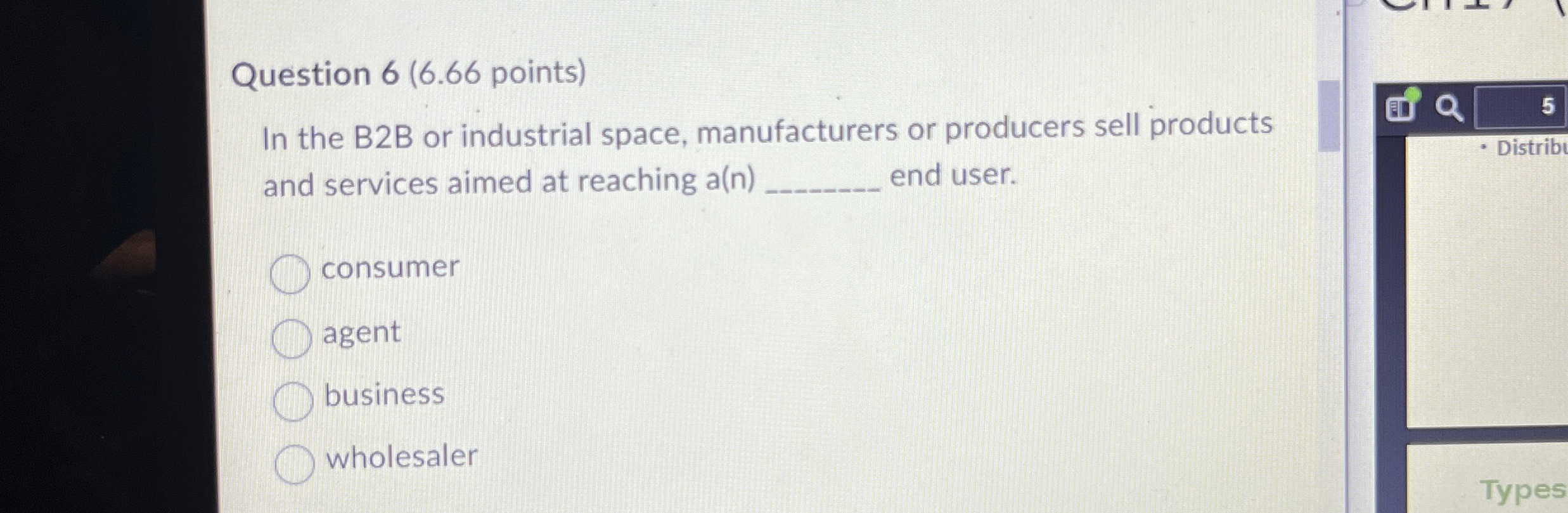  Question 6(6.66 points) In the B2B or industrial space, manufacturers or