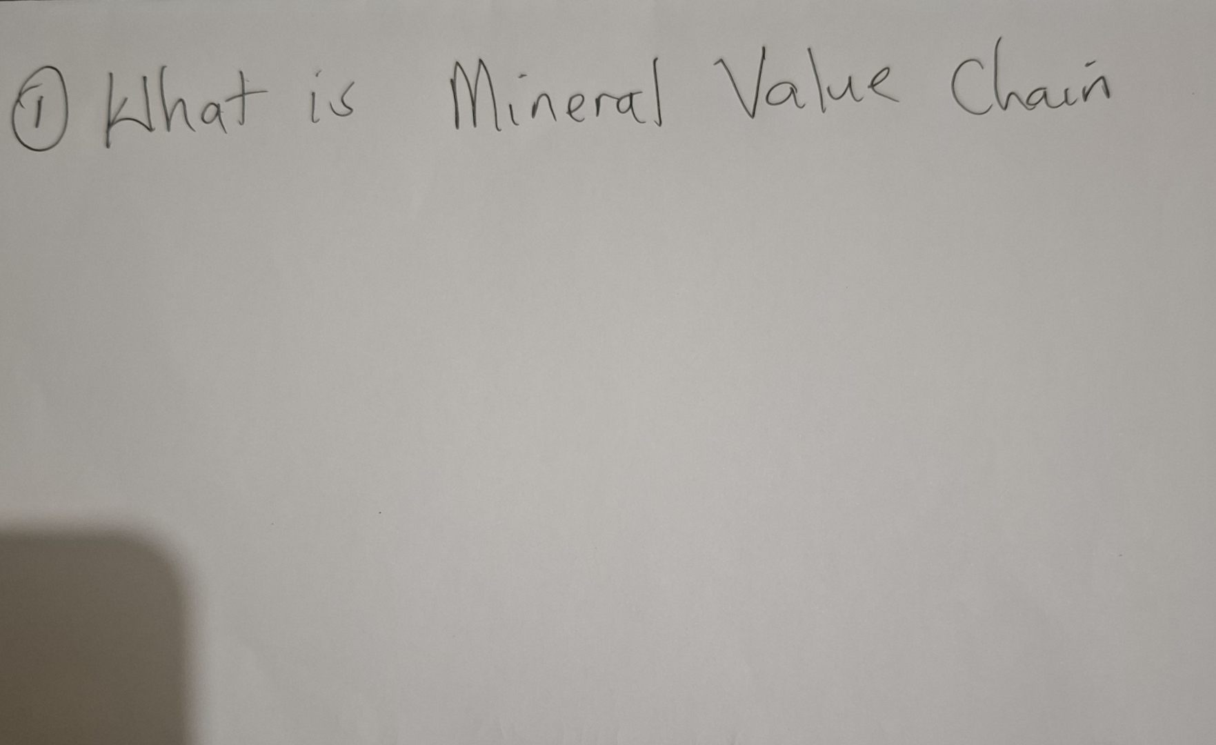  (1) What is Mineral Value Chain 
