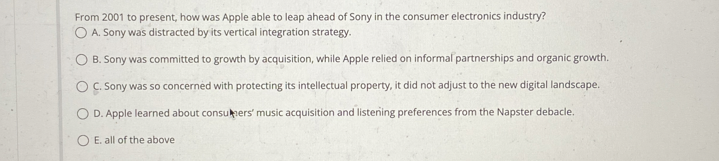  From 2001 to present, how was Apple able to leap ahead