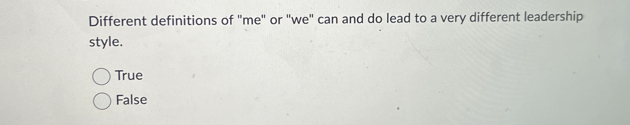  Different definitions of "me" or "we" can and do lead to