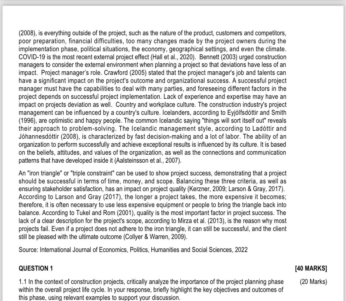  (2008), is everything outside of the project, such as the nature