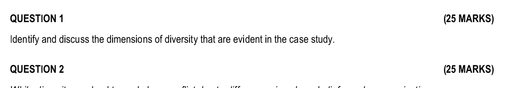  Read the following case study and then answer ALL the questions