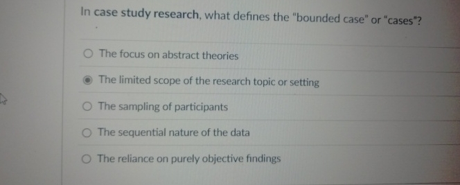  In case study research, what defines the "bounded case" or "cases"?